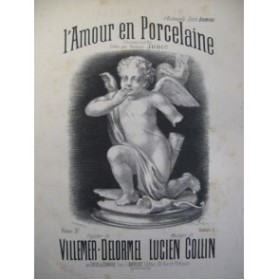 COLLIN Lucien L'Amour en Porcelaine Chant Piano XIXe