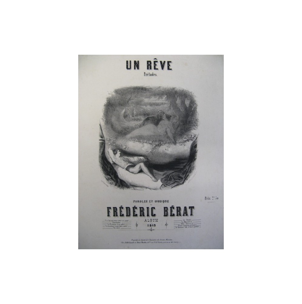 BÉRAT Frédéric Un Rêve Chant Piano 1849