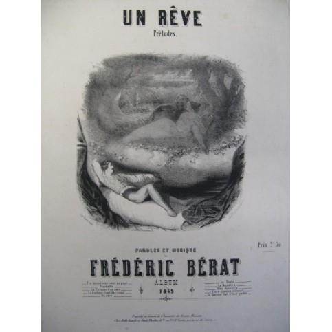 BÉRAT Frédéric Un Rêve Chant Piano 1849