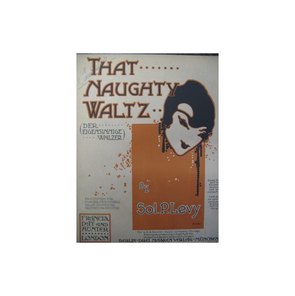 LEVY That naughty Waltz Piano 1920