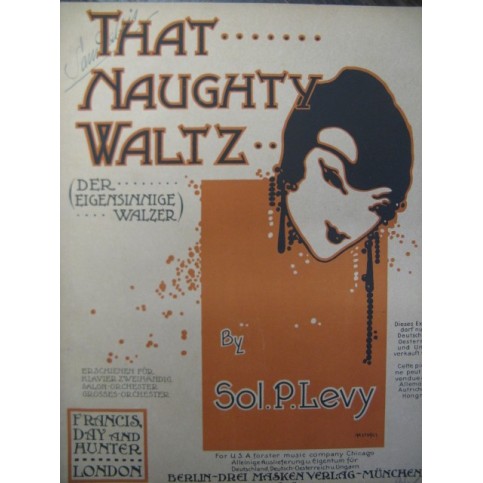 LEVY That naughty Waltz Piano 1920
