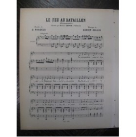 COLLIN Lucien Le Feu au Bataillon Chant Piano XIXe