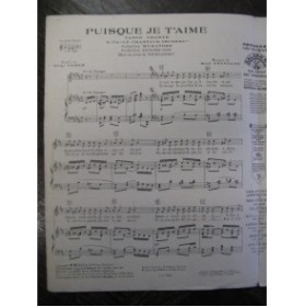 SYLVIANO René Puisque je t'aime Tango Chant Piano 1931