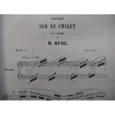 HERZ Henri Sur le Chalet Piano XIXe