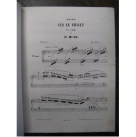 HERZ Henri Sur le Chalet Piano XIXe