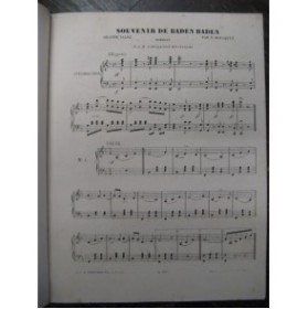 BOUSQUET N. Souvenirs de Baden-Baden Piano ca1855