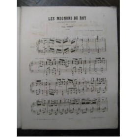 BARBOT Paul Les Mignons du Roy Piano 1884