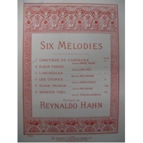 HAHN Reynaldo Cimetière de Campagne Chant Piano 1947