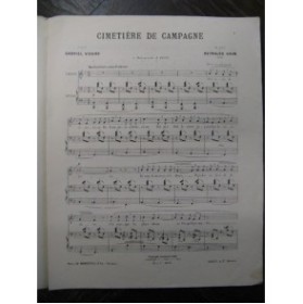 HAHN Reynaldo Cimetière de Campagne Chant Piano 1947