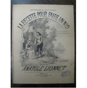 LIONNET Anatole La recette Chant Piano ca1880