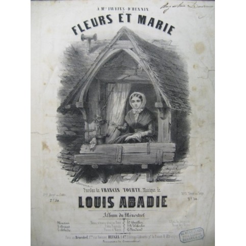 ABADIE Louis Fleurs et Marie Chant Piano XIXe