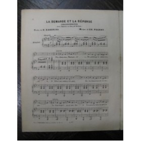 POURNY Charles La Demande Chant Piano XIXe