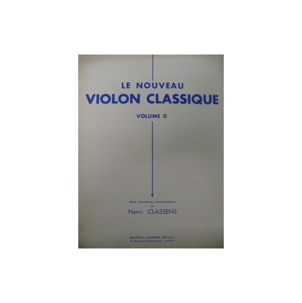 CLASSENS Henri Le Nouveau Violon Classique D Piano Violon