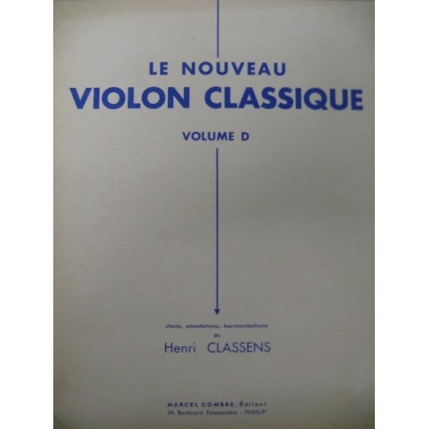 CLASSENS Henri Le Nouveau Violon Classique D Piano Violon