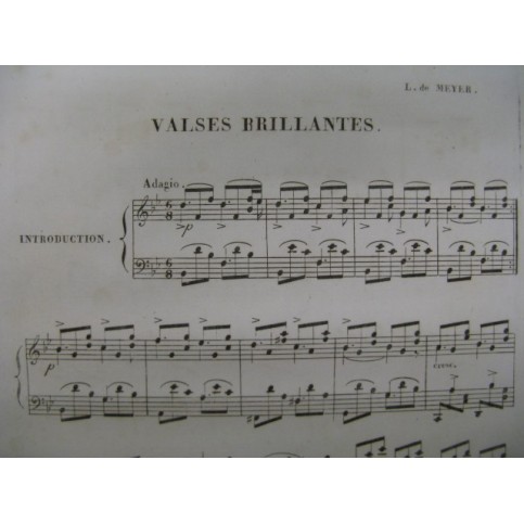 MEYER Valses Brillantes Piano ca1845