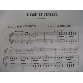 GAGLIANO G. L'Ange et l'Enfant Chant Piano XIXe