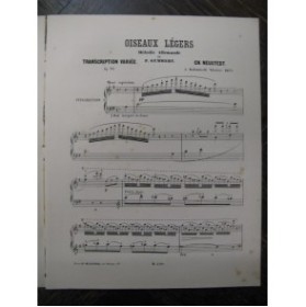 NEUSTEDT Charles Oiseaux Légers Piano 1865