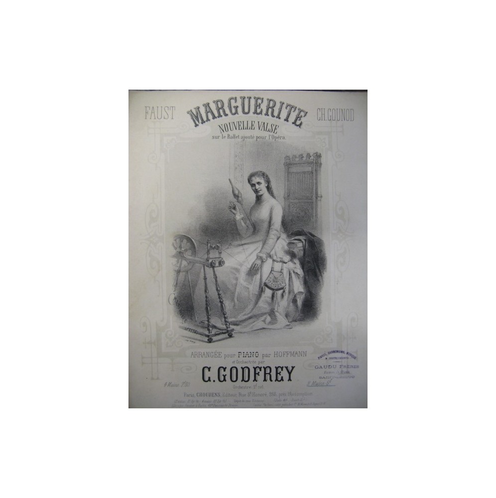 GODFREY C. Marguerite Gounod Piano 1870