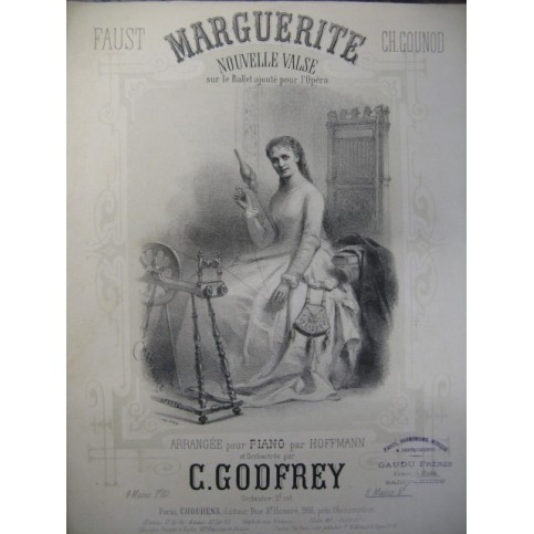 GODFREY C. Marguerite Gounod Piano 1870