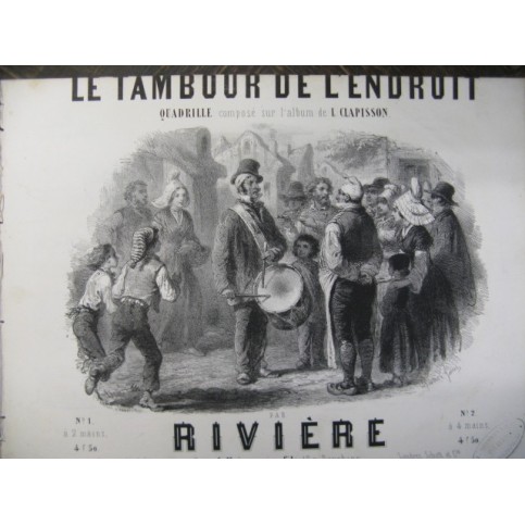 RIVIÈRE Le Tambour de l'Endroit Piano ca1850
