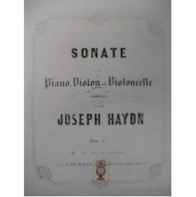 HAYDN Joseph Sonate Piano Violon Violoncelle ca1840
