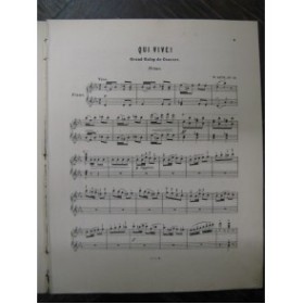 GANZ W. Qui Vive Piano 4 mains 1867