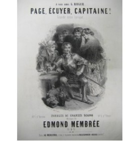 MEMBRÉE Edmond Page Ecuyer Nanteuil Chant Piano 1850