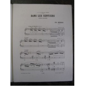 BÜSSER F. Dans les Sentiers Piano 1881