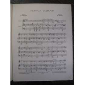 RETSI F. Refrain d'Amour Chant Piano 1911
