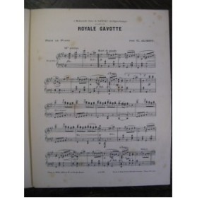 AUBRY G. Royale Gavotte Piano Burret 1895