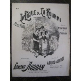 AUDRAN Edmond La Cigale et la Fourmi No 14 Chant Piano ca1890