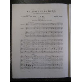 AUDRAN Edmond La Cigale et la Fourmi No 14 Chant Piano ca1890