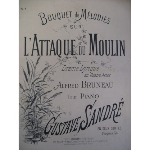 SANDRÉ Gustave L'attaque du Moulin 2 Piano 1895