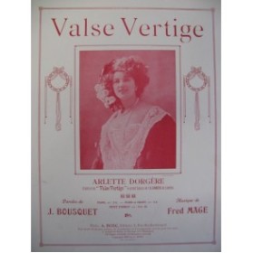 MAGE Fred Valse Vertige Chant Piano 1909