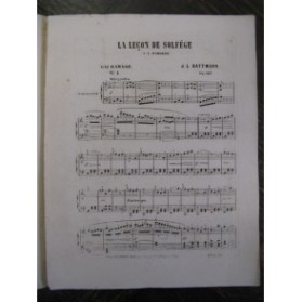 BATTMANN J. L. La Leçon de Solfège Piano XIXe