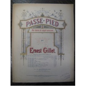 GILLET Ernest Passe-Pied Violon Piano 1890