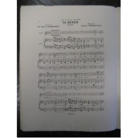 PERRONET Joanni Te Revoir Chant Piano ca1880