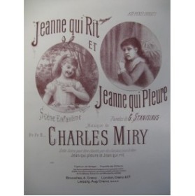 MIRY Ch. Jeanne qui rit Chant Piano 1888