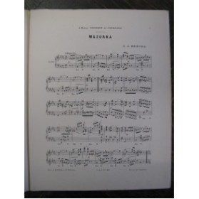 DE BERTHA A. Mazurka Piano