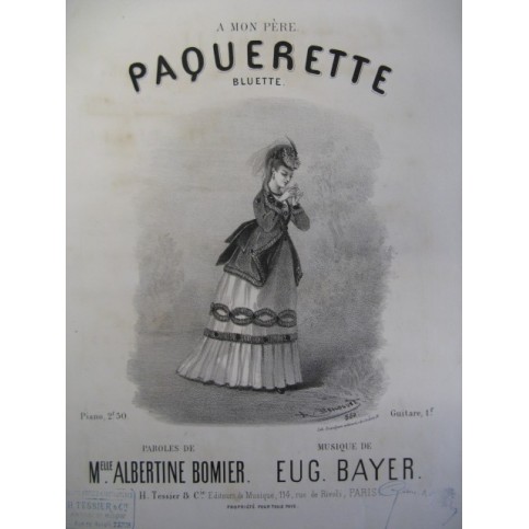 BAYER Eug. Paquerette Chant Piano ca1860
