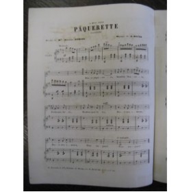BAYER Eug. Paquerette Chant Piano ca1860
