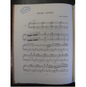 BOURGEOIS Emile Valse Lente Piano ca1890