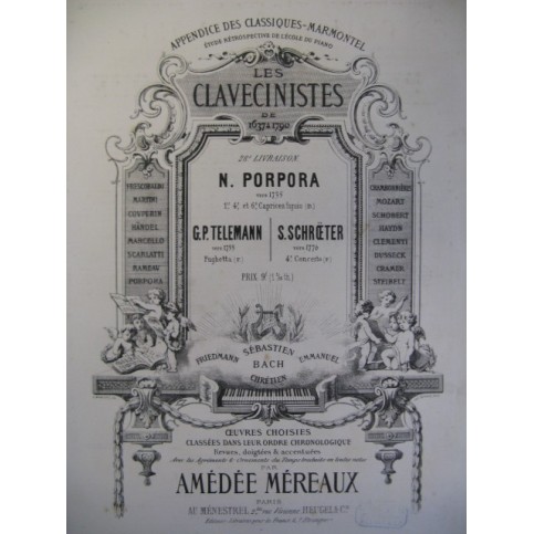 PORPORA TELEMANN SCHROETER Recueil Clavecin 1869