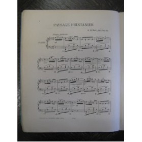 KOWALSKI Henri Paysage Printanier Piano 1888