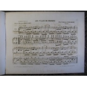 SCHUBERT Camille Les Filles de Marbre Piano ca1850