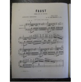 LEYBACH J. Faust Gounod Piano ca1870