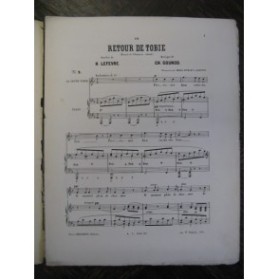 GOUNOD Charles Le Retour de Tobie Chant Piano ca1865