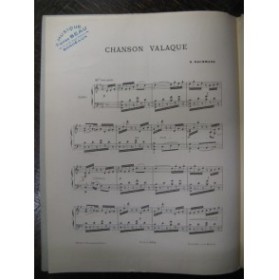 BACHMANN Georges Chanson Valaque Piano ca1890