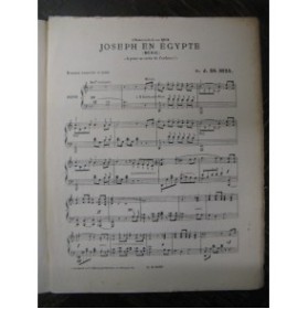 HESS J. Ch. Joseph en Egypte Piano XIXe