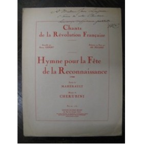 CHERUBINI Hymne Fête Reconnaissance Chant Piano 1928
